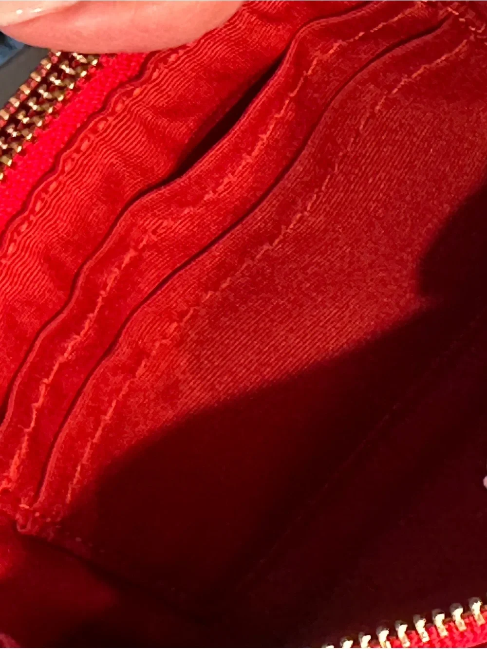Coach Red Pebbled Leather Wristlet